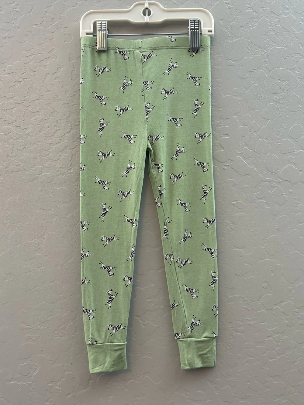 Little Me green zebra print two piece bamboo pajama set size 3t
